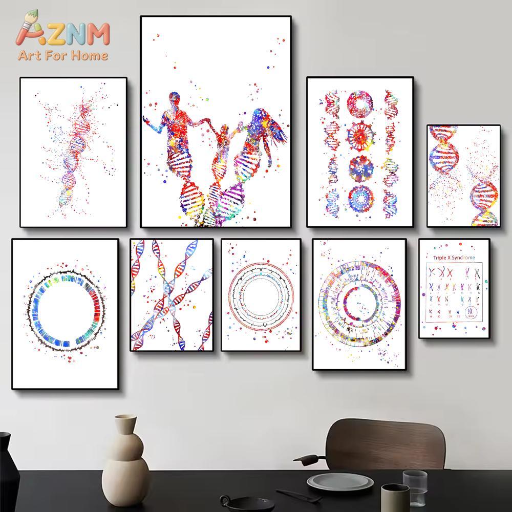 AZNM Colorful Watercolor DNA G - Medical Lab And Science recension och pris