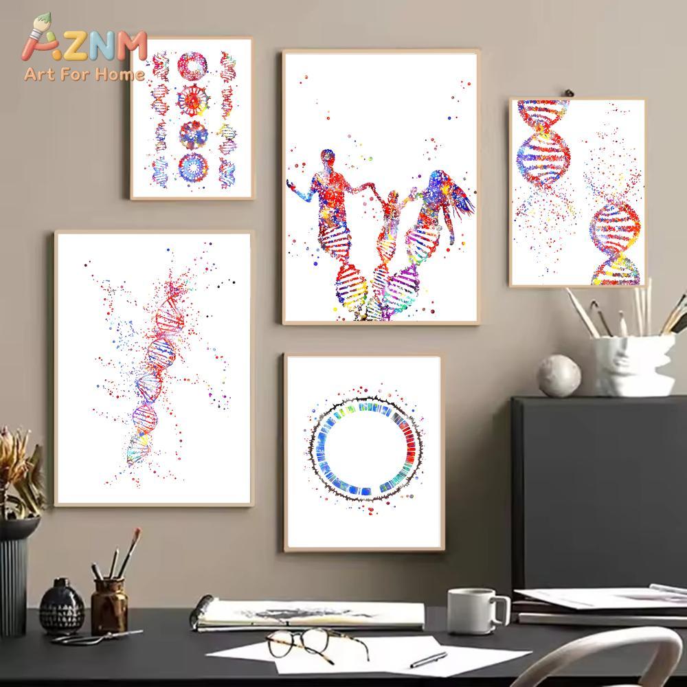 AZNM Colorful Watercolor DNA G - Medical Lab And Science recension och pris