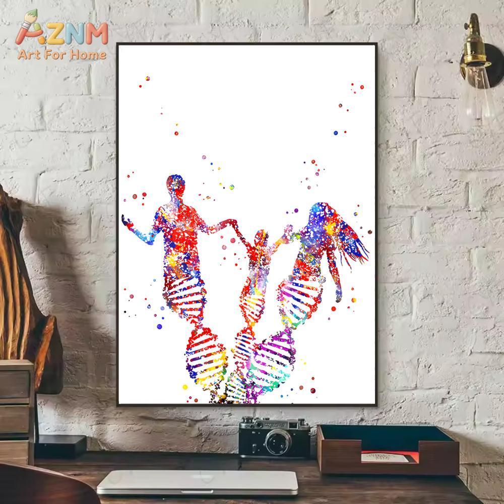 AZNM Colorful Watercolor DNA G - Medical Lab And Science recension och pris