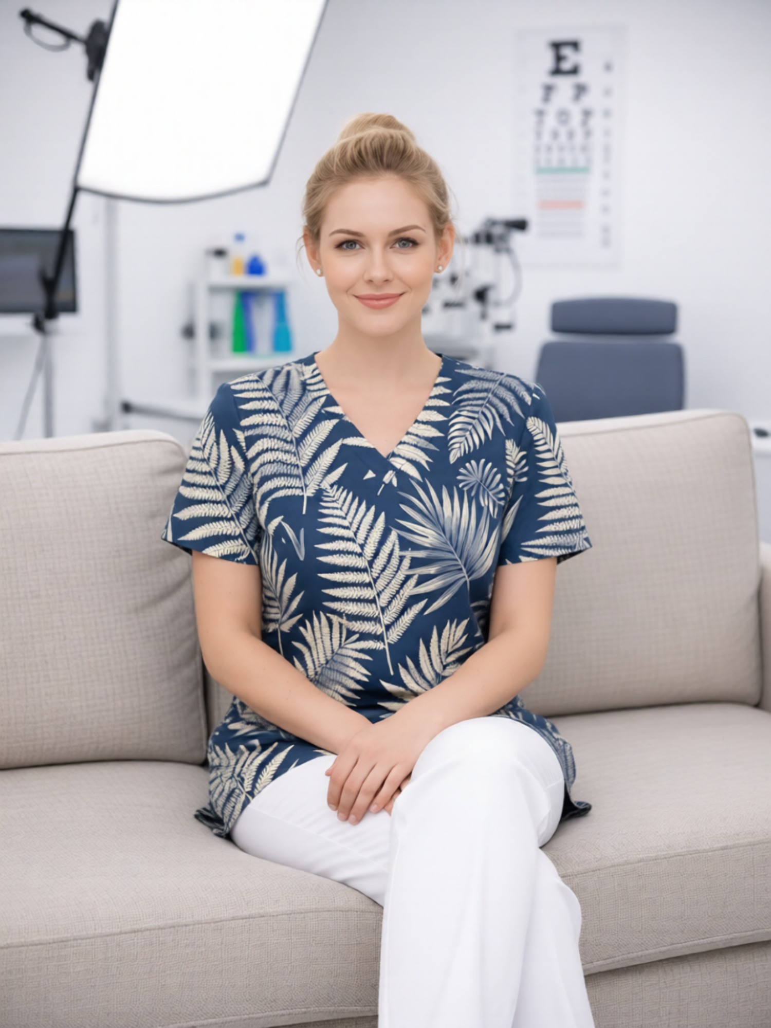 Womens Charming V Neck Scrub T - Medical Lab Uniform recension och pris